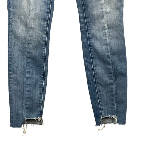 Madewell 9" in High Rise Skinny Seamed Step Hem Edition Raw Blue Jeans sz 25 NEW - Picture 7 of 12